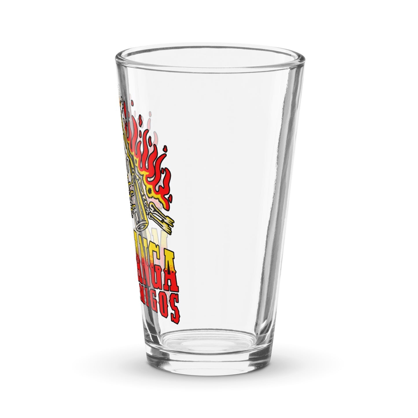Moji pint glass
